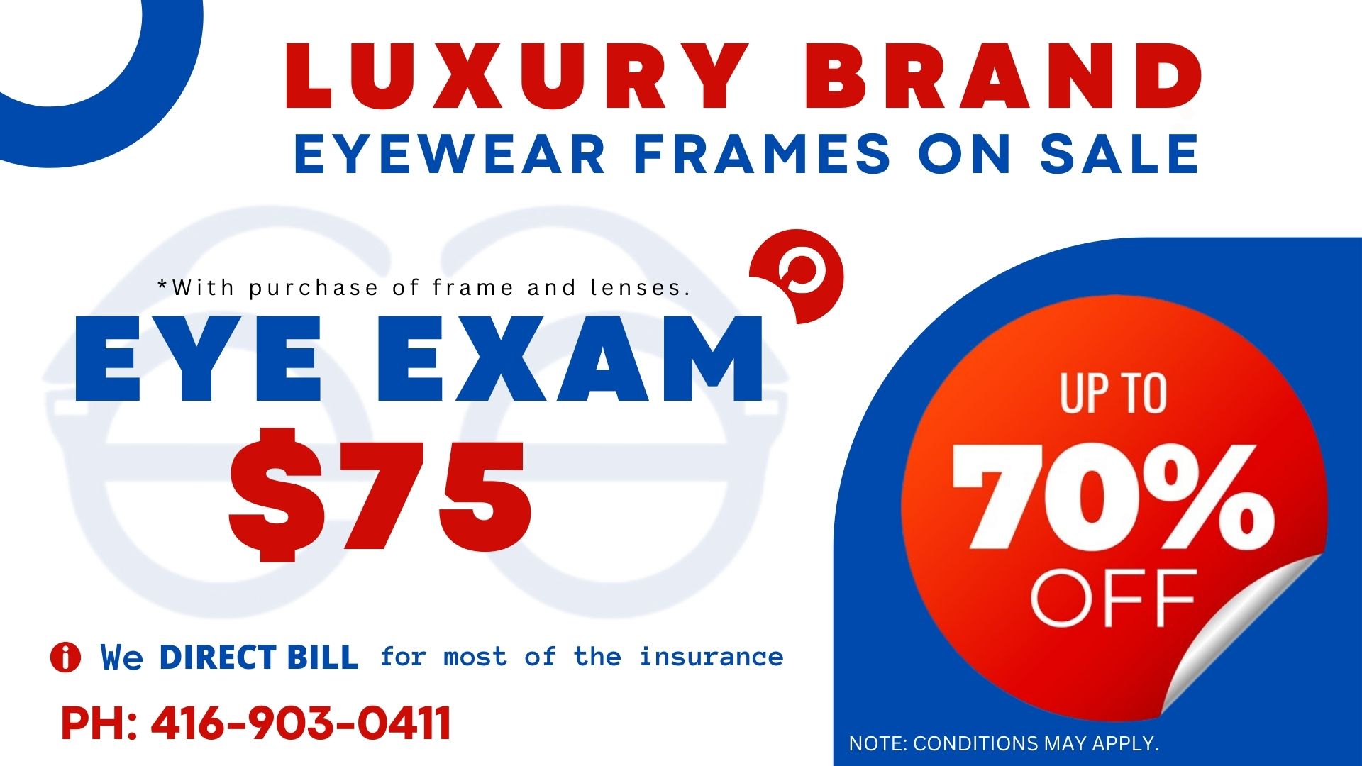 Luxury Brand Eyewear on sale!